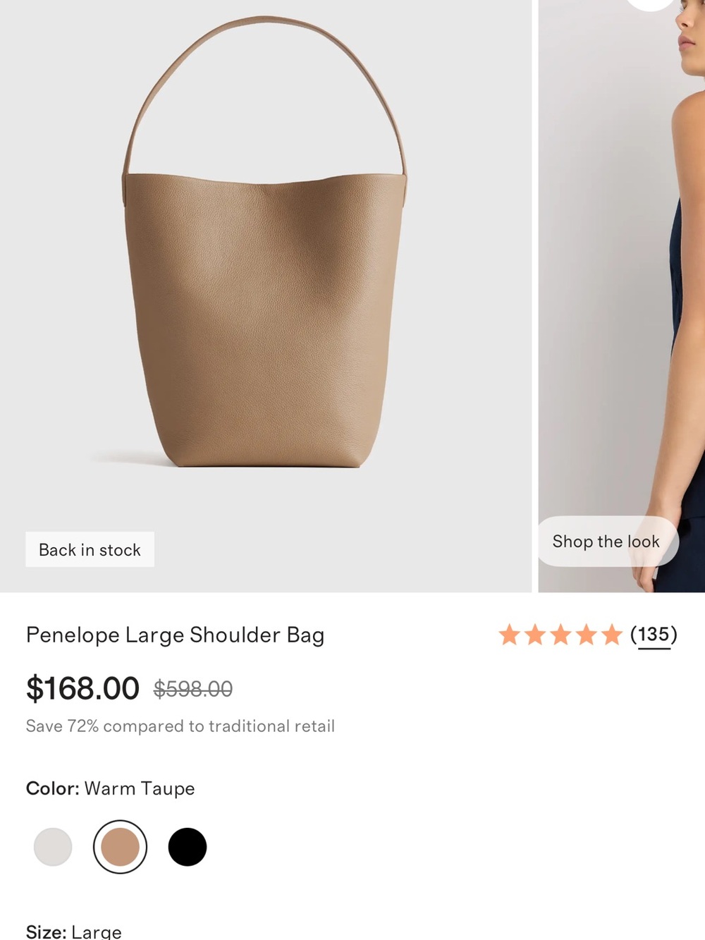 Large leather Bucket Bag - Picture 11 of 12